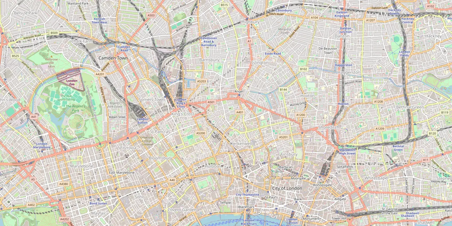 Map of Clerkenwell service area