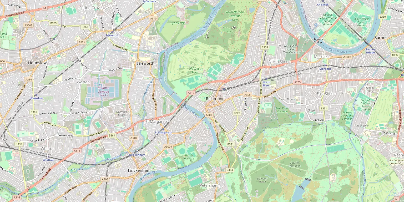 Map of Richmond service area