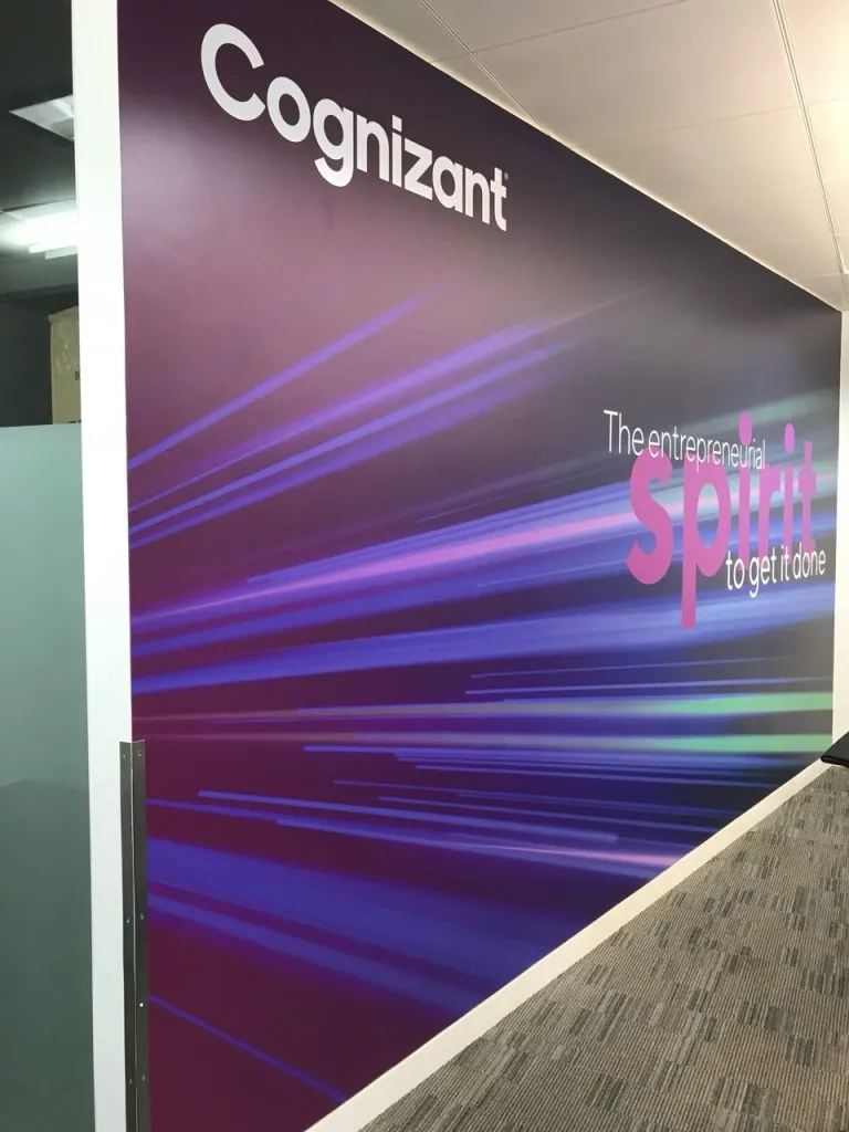 Frosted glass partition manifestation