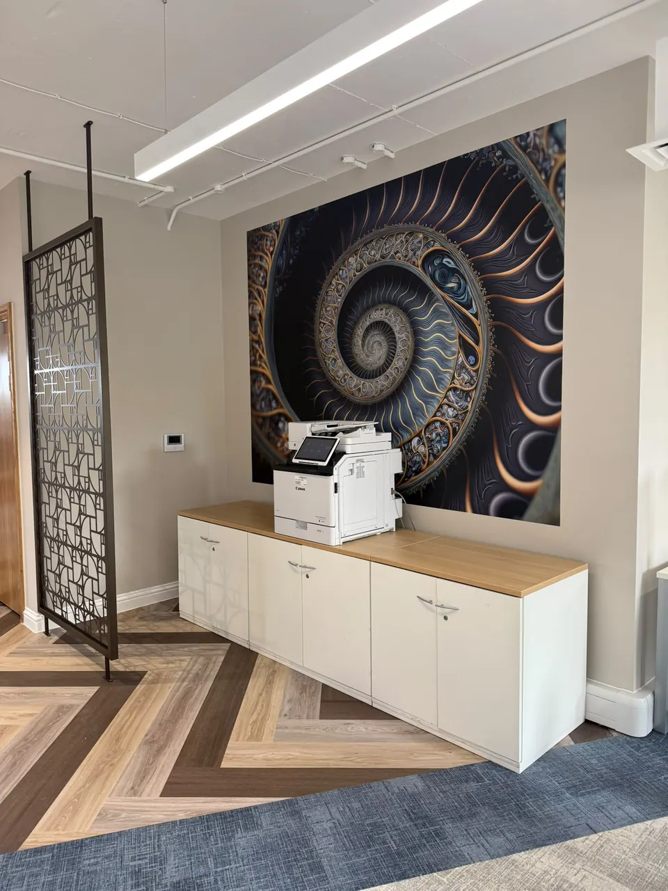 Spiral Wall Graphics for a London Investment Firm