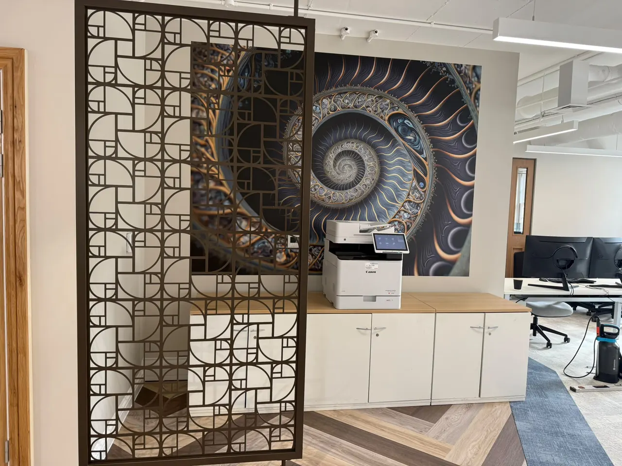 Spiral Wall Graphics for a London Investment Firm