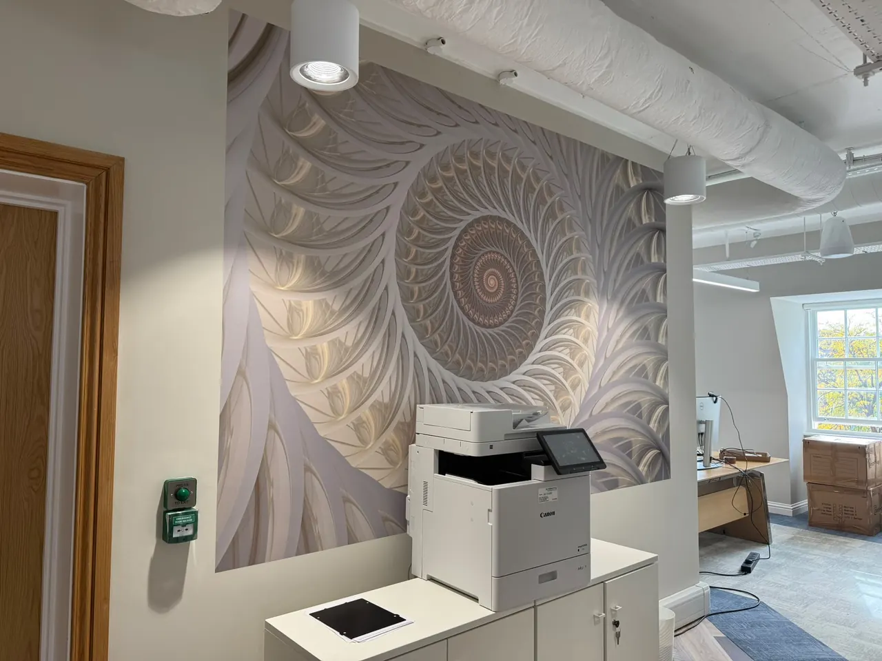 Spiral Wall Graphics for a London Investment Firm