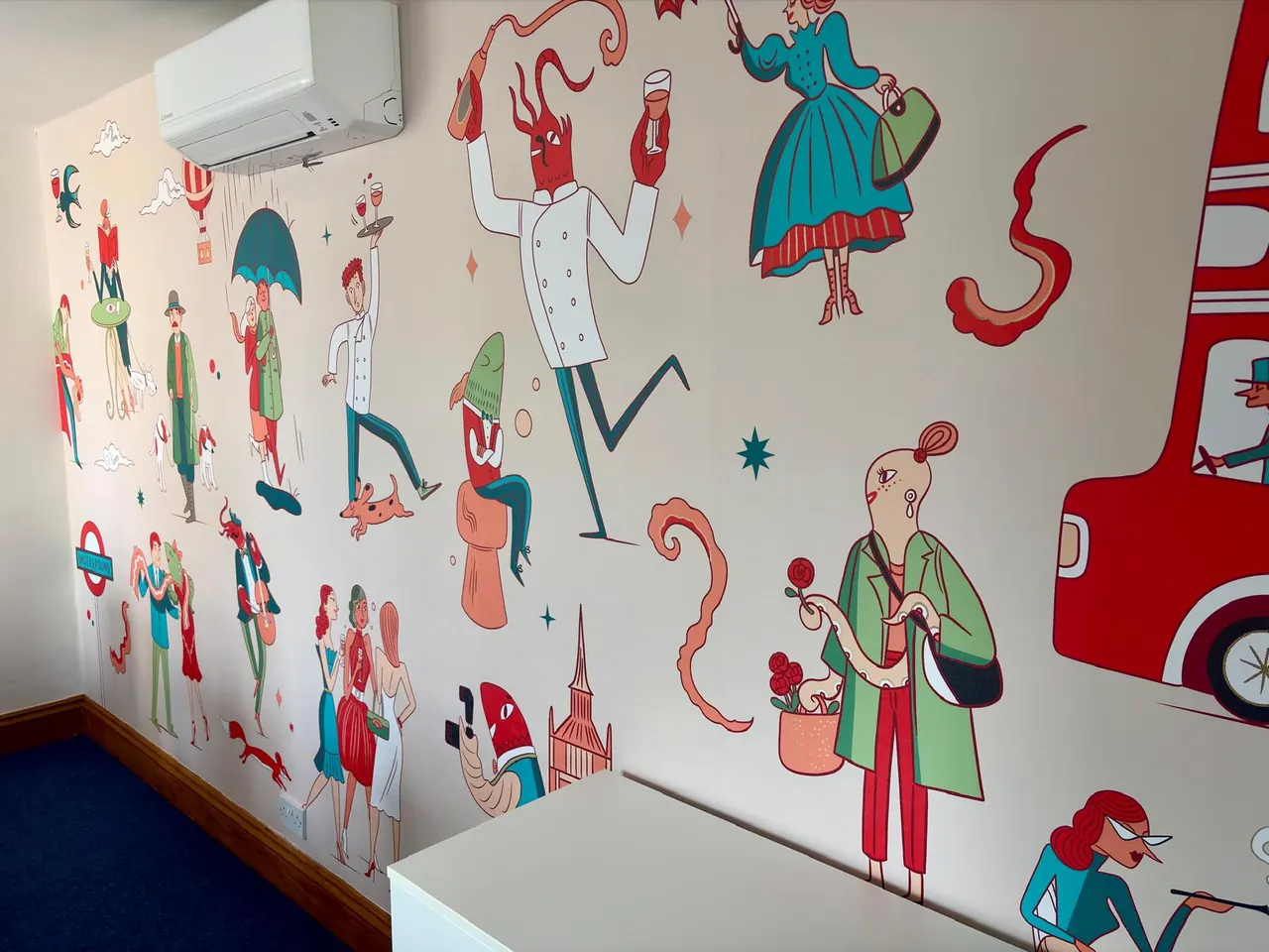 Bespoke Wall & Window Graphics for Langosteria's London Office
