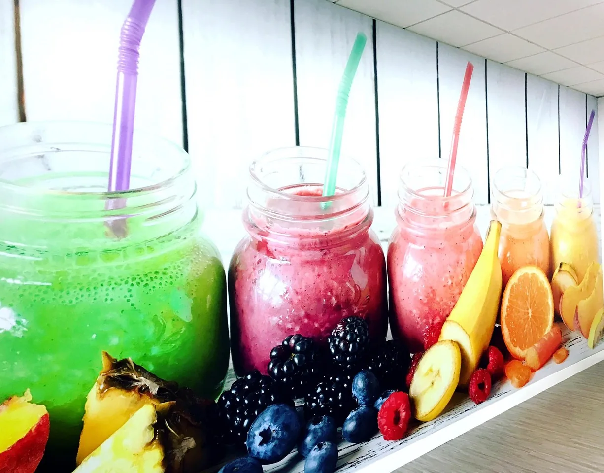 Colourful Smoothie Wall Mural for Office Breakout Area in London